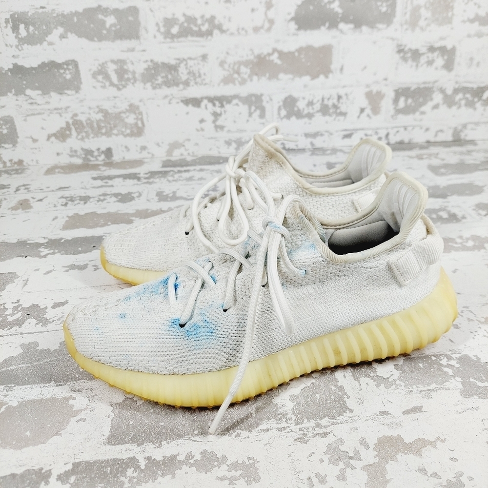 Yeezy x Adidas Boost 350 V2 White Lace Up Low Trainer Athletic Sneakers V597